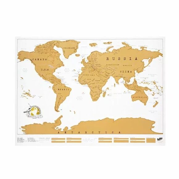 Christmas present perfection 💕Luckies of London scratch map of the world poster - Picture 4 of 5